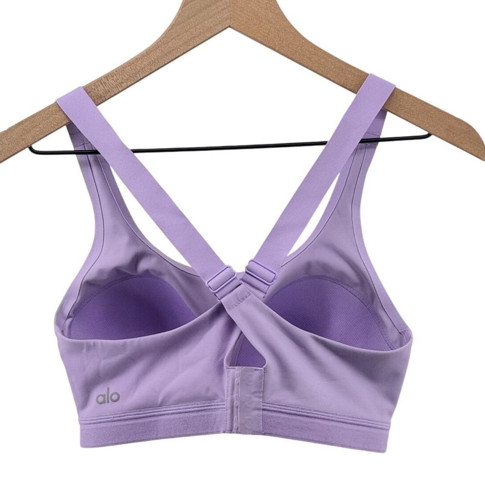Alo Yoga Power Play High Impact‎ Sports BraWomen 34C Lavender Purple Activewear - Picture 7 of 7
